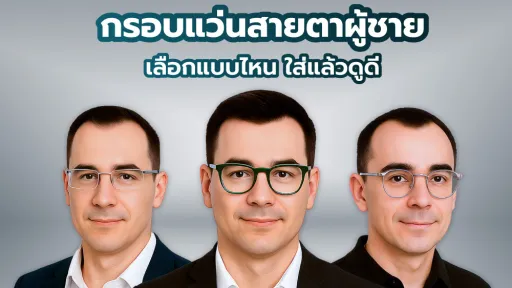  รวมกรอบแว่นสายตาผู้ชาย ใส่แล้วเสริมบุคลิก