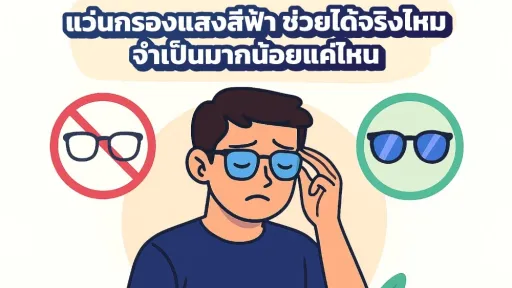 แว่นกรองแสงสีฟ้า ช่วยได้จริงไหม