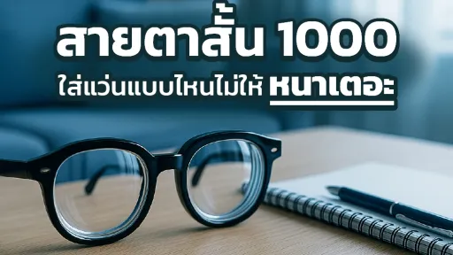 สายตาสั้น 1000 ใส่แว่นแบบไหนไม่ให้หนาเตอะ