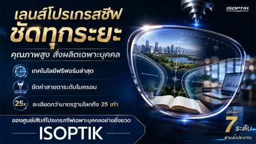 เลนส์โปรเกรสซีฟชัดทุกระยะ คุณภาพสูง