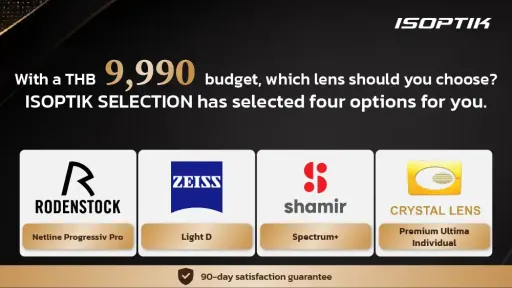 ISOPTIK SELECTION: 4 Progressive Lenses at THB 9,990