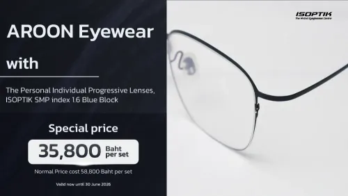 AROON Lightweight (3g) + ISOPTIK SMP Ultra-Precision Progressive Lenses