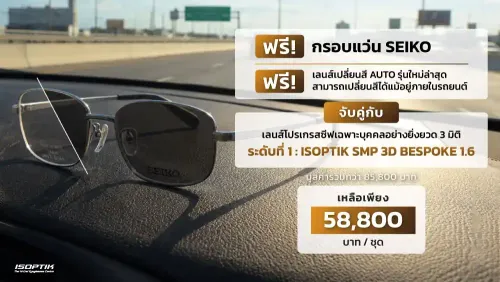 กรอบแว่น SEIKO Titanium ผลิตจากไทเทเนียม นำเข้าจากประเทศญี่ปุ่น