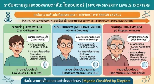 ระดับความรุนแรงของสายตาสั้น