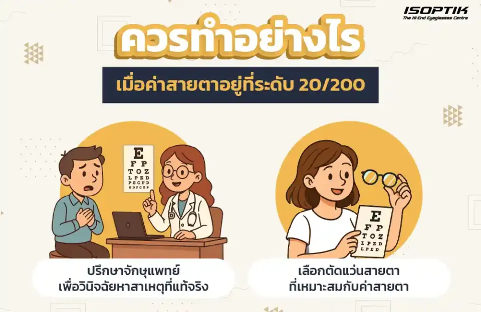 ควรทำอย่างไรเมื่อค่าสายตาอยู่ที่ระดับ 20/200
