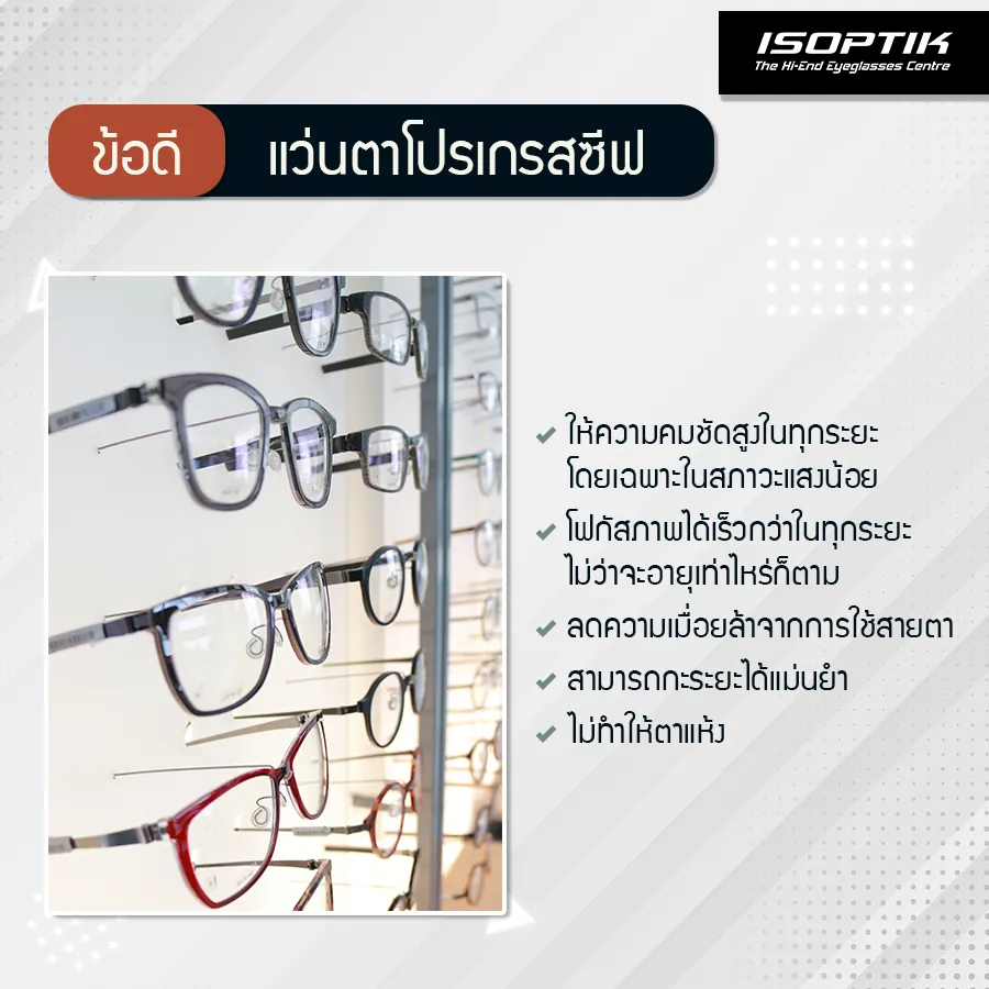 เปรียบเทียบ แว่นตาโปรเกรสซีฟ ISOPTIK กับ การทำเลสิก