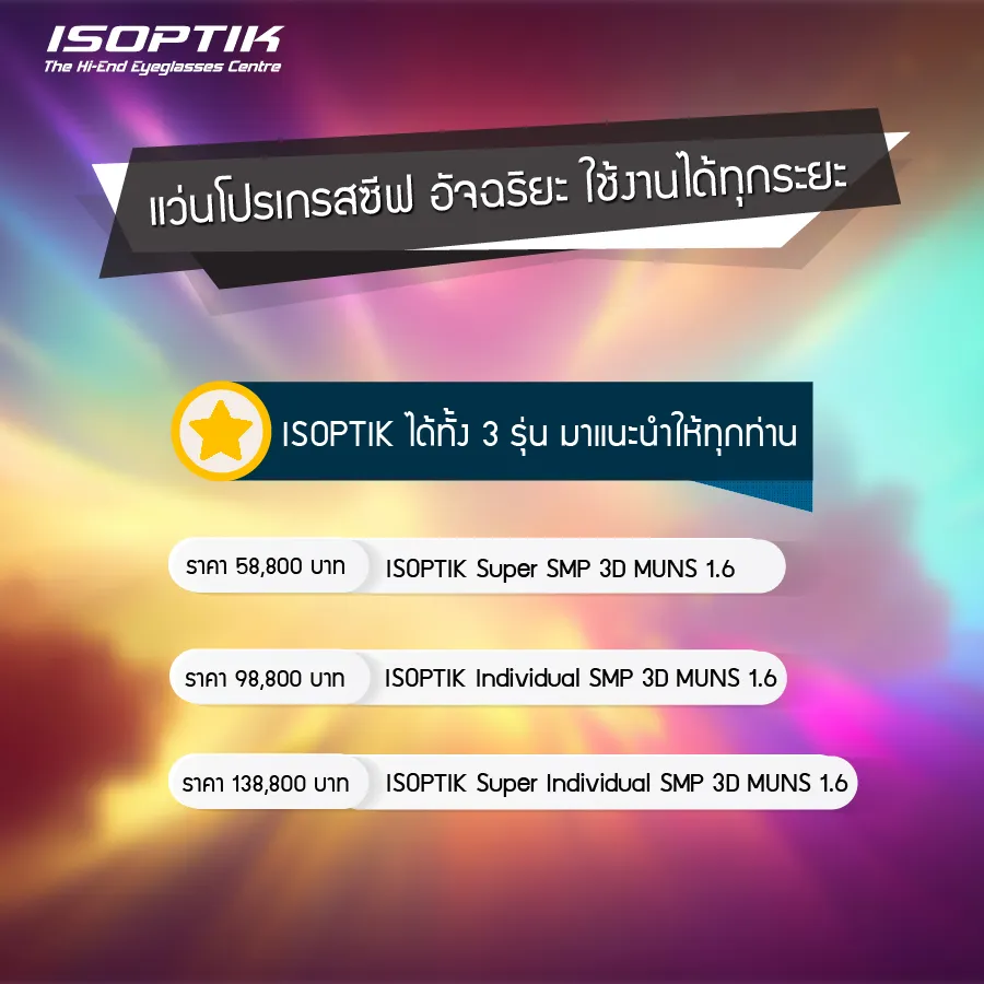 ที่สุดของความคมชัด ด้วย เลนส์ Progressive ISOPTIK