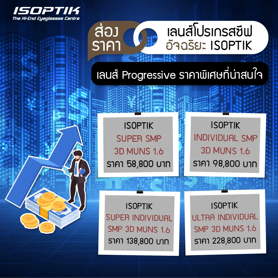 อัปเดตล่าสุด ! เลนส์ Progressive ราคา ปี 2566 ?