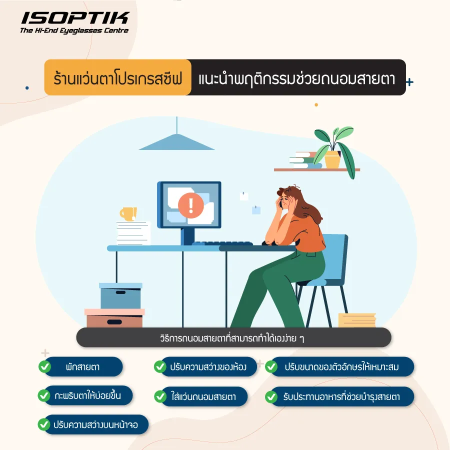 ร้านแว่นตาโปรเกรสซีฟ ISOPTIK เตือน ! พฤติกรรมเสี่ยงทำร้ายดวงตา