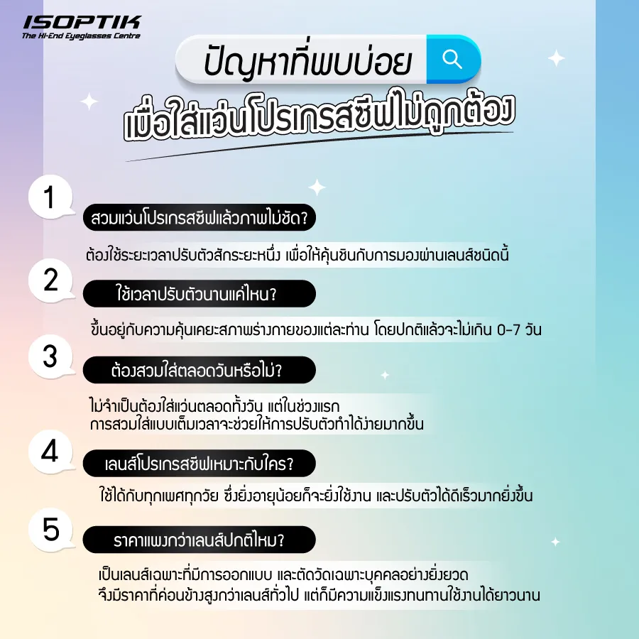 วิธีใส่แว่นโปรเกรสซีฟ อย่างไรให้ถูกต้อง ? เพื่อประสิทธิภาพใช้งานสูงสุด