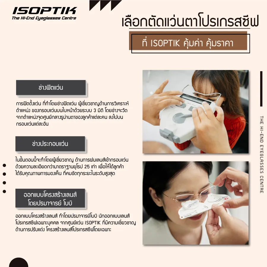 ตัดแว่นเลนส์โปรเกรสซีฟ ที่ไหนดี