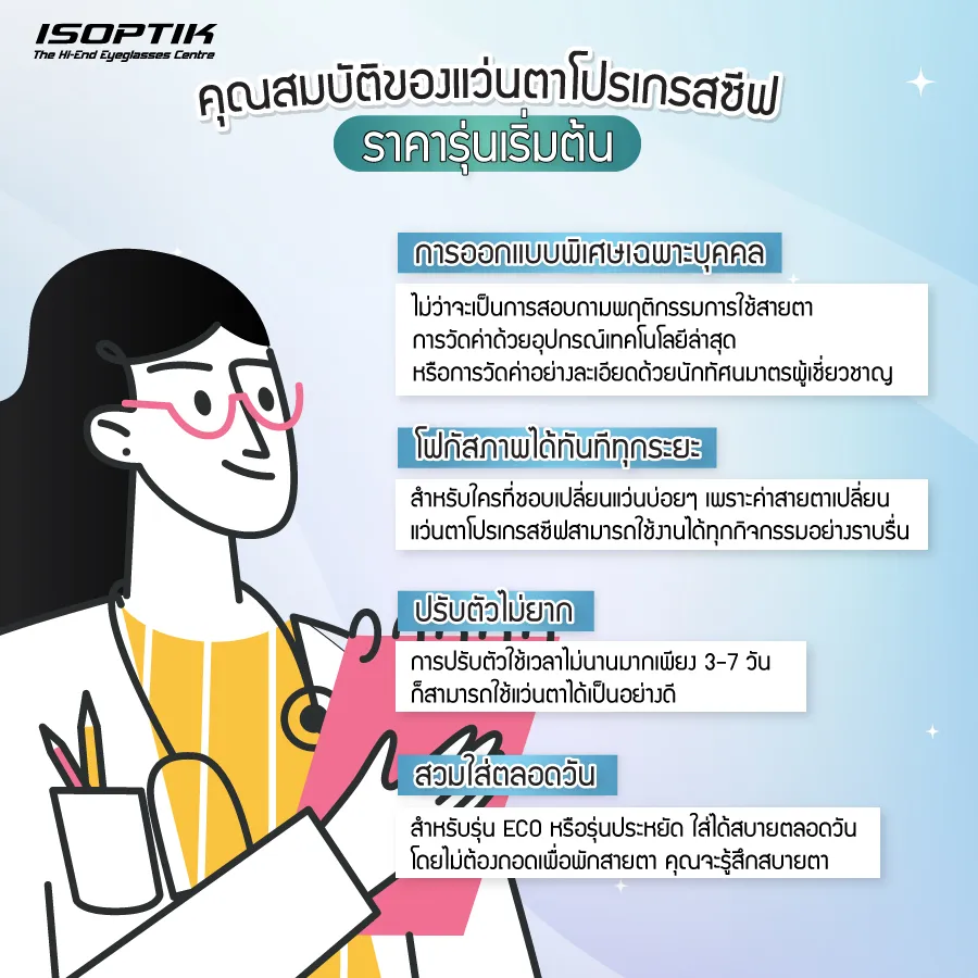 แว่นตาโปรเกรสซีฟ ราคา