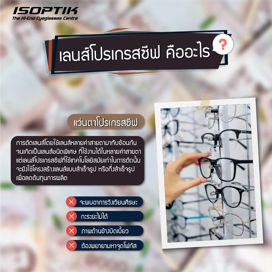 เลนส์โปรเกรสซีฟ คืออะไร ทำไมถึงมีราคาสูงกว่าเลนส์ทั่วไป !?