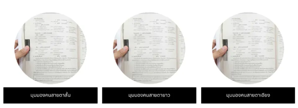 เมื่อมองวัตถุที่อยู่ในระยะใกล้